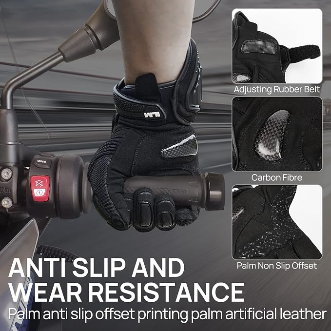 ILM Motorcycle Gloves for Men and Women Touchscreen Riding Gloves Motorbike - Image 4