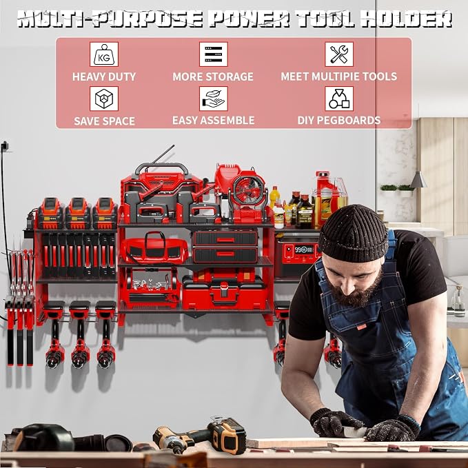 45" Large Power Tool Organizer Wall Mount - Image 6