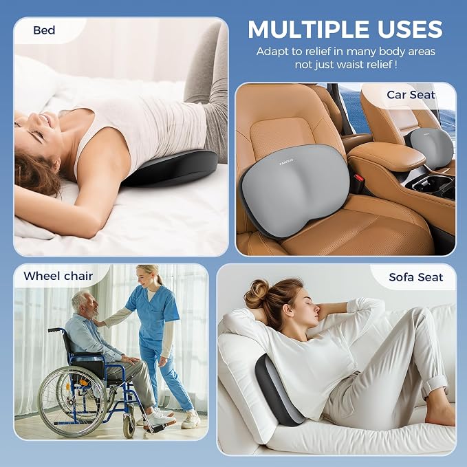 Lumbar Support Pillow for Office Chair, Memory Foam Lumbar Pillow for Lower - Image 6