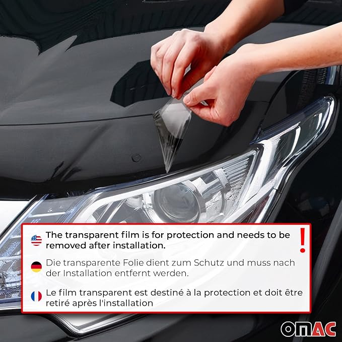 OMAC Front Bug Shield Hood Deflector Guard fits Hyundai Tucson 2022-2025 Black - Image 4