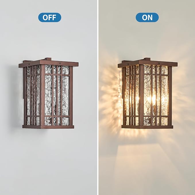 2-Light Outdoor Wall Light E26 Base Metal Frame - Image 4