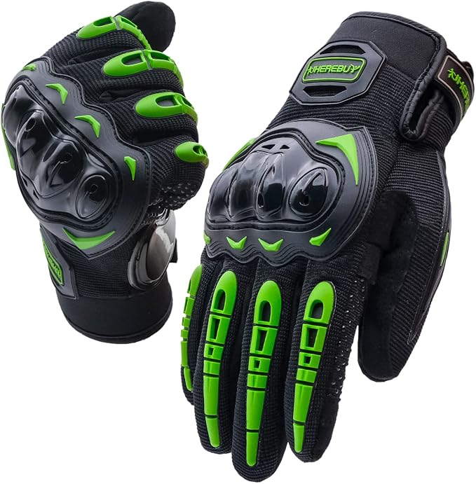 Motorcycle Gloves Touch Screen Full Finger Riding Gloves Knuckle Protection by UHEREBUY
