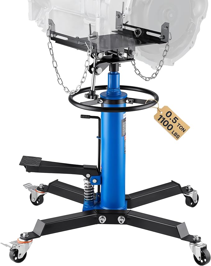 VEVOR Transmission Jack, 1100 lbs Hydraulic Telescoping Transmission Jack by VEVOR