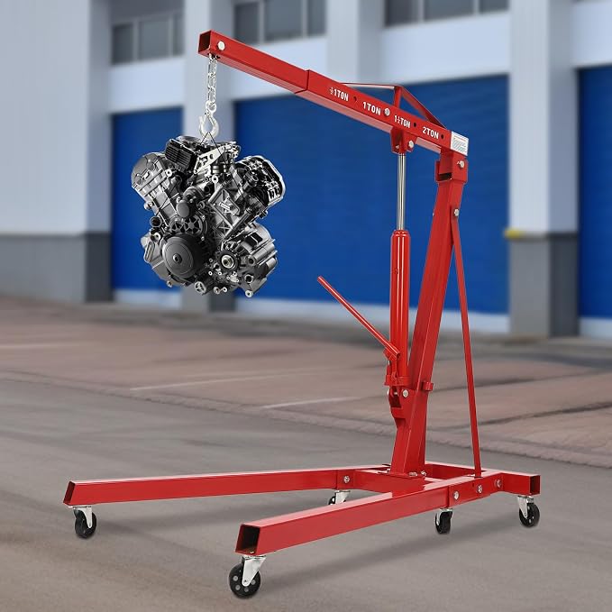 Folding Engine Crane 2 Ton Folding Engine Hoist 4400lbs Crane Hoist Lift - Image 6