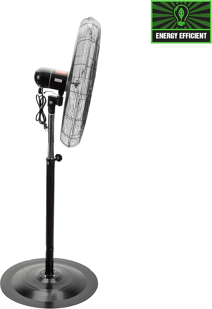 OEMTOOLS OEM24885 30" Oscillating Pedestal Fan, Adjustable Height - Image 4