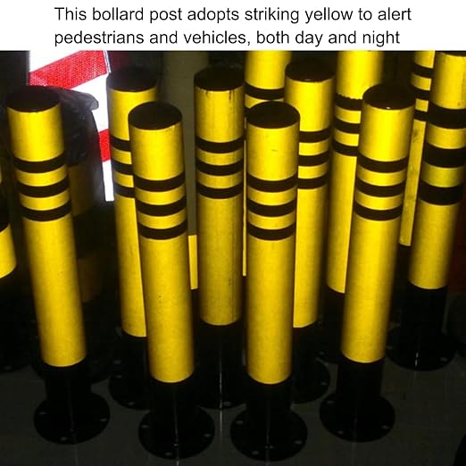 Safety Bollard Post, Steel Security Post Barrier Traffic Pole, Removable Bollard - Image 4