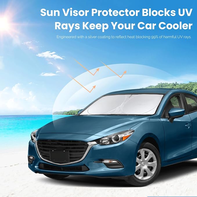 Custom Fit Mazda 3 Windshield Sunshade - Image 5