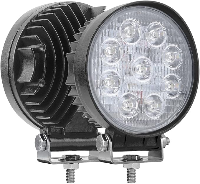 AUXMOTEC 27W Spot Blue Round Work LED Light Fog Offroad Off Road Lights Driving - Image 9