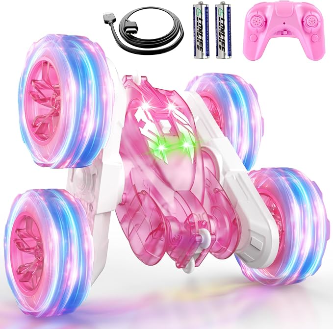 Pink Remote Control Car for Girls Rechargeable Fast Direct Charging RC Cars for by RacingFun