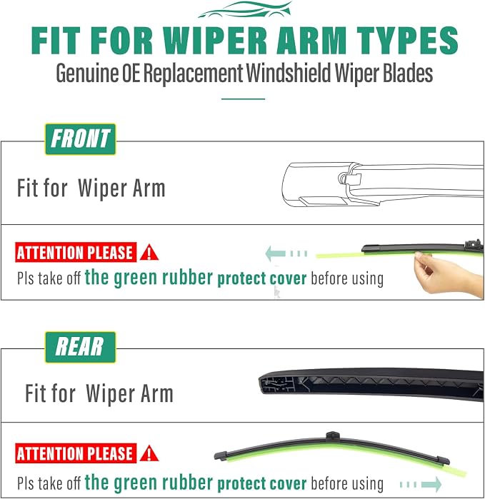 26" 22" 11" Windshield Wiper Blades Replacement - Image 8