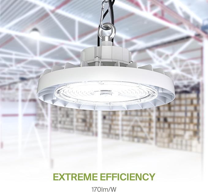 ASD LED High Bay UFO Light Fixture, Commercial Shop Lighting | 3CCT, IP69K - Image 5