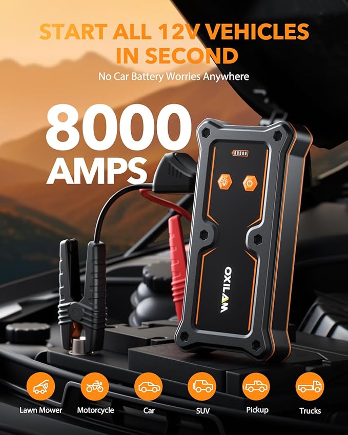 OXILAM 8000A Jump Starter - Image 2