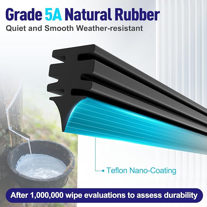 AJK 24 and 19 inch Wiper Blades, Premium All Season 2 Pack Driver Side - Image 2
