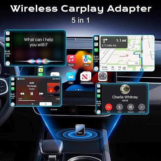 CarPlay Wireless Adapter for iPhone & Android Auto, Plug and Play Mini Size 2 - Image 3