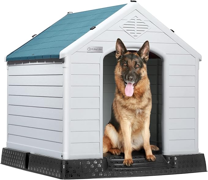 LEMBERI Durable Waterproof Plastic Dog House by LEMBERIHOME