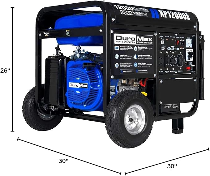 DuroMax Gas Powered Portable 12000 Watt-Electric Start-Home Back Up & RV Ready - Image 10