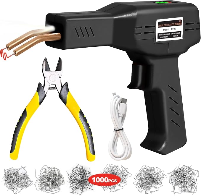 Upgraded 220W Cordless Plastic Welder, USB Rechargeable Cordless Car Bumper by ATOLS