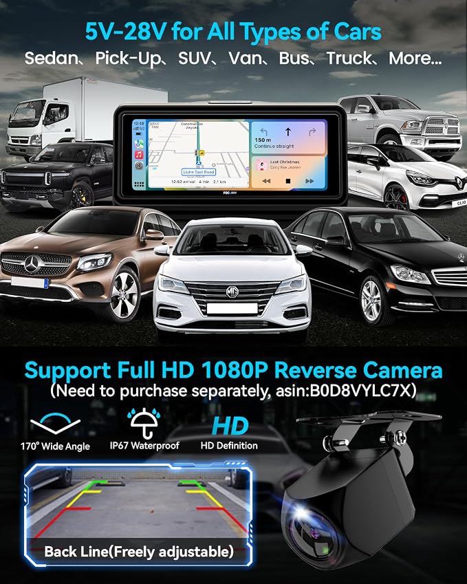 Portable Apple Carplay Screen for Car, Touch Screen - Image 8