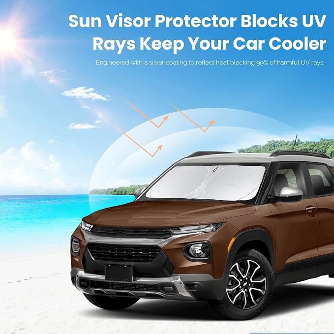 for Chevy Car Equinox 2005-2017 Windshield Sunshade Foldable Sun Shield - Image 3