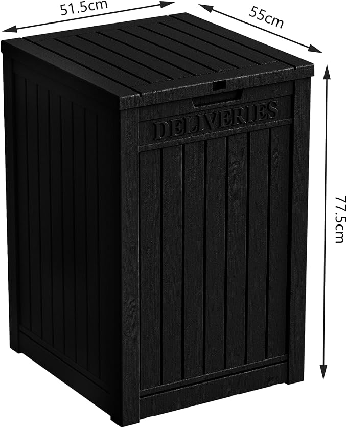 55 Gallon Plus Lockable Resin Deck Box, Waterproof Outdoor Storage Box - Image 2