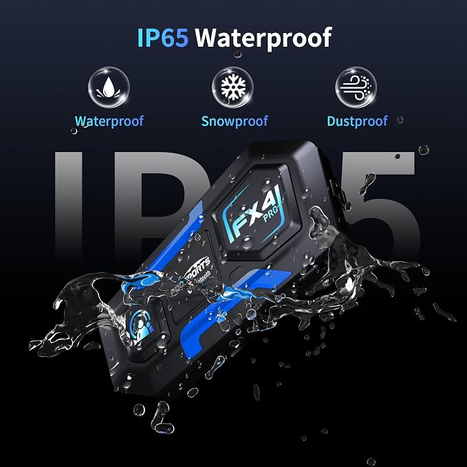 Fodsports Motorcycle Bluetooth Intercom FX4 Pro 1200m Helmet Intercom, 4 Riders - Image 7