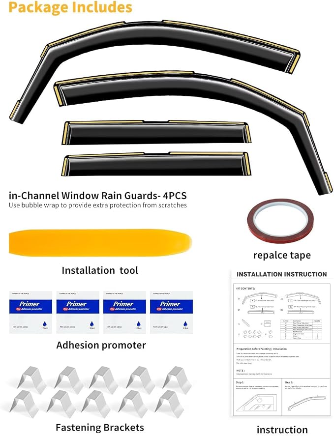 in-Channel Window Rain Guards Fit - Image 9