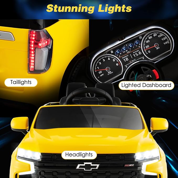 HONEY JOY Ride On Truck, 12V Licensed Chevrolet Tahoe, Chevy Electric Vehicle - Image 2