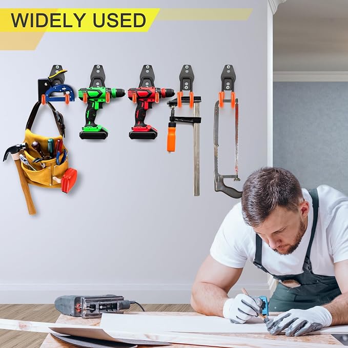2 Pack Heavy Duty Garage Hooks Storage Organizer Wall Mount Power and Garden - Image 6