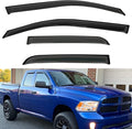 4pcs Front+Rear Smoke Tint Sun/Rain Guard Outside Mount Tape-On Vent Window by LQQDP