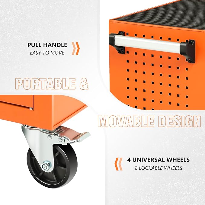 DNA MOTORING 3-Drawer Rolling Tools Chest, Rolling Tool Storage Cabinet - Image 4