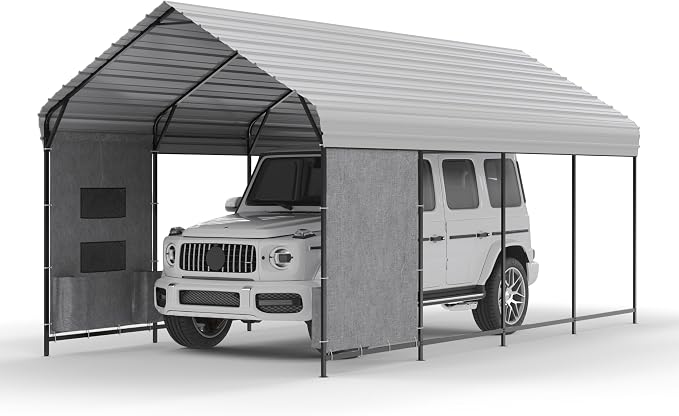 10'x20'x10' Heavy Duty Metal Carport, Steel Carports by SundaleOutdoor