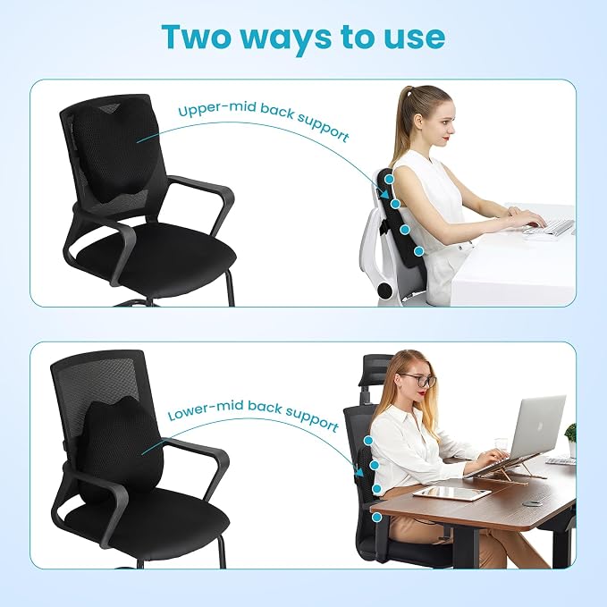 Lumbar Support Pillow Office Chair Car Back Pillow Ergonomic Lower Back Pain - Image 9