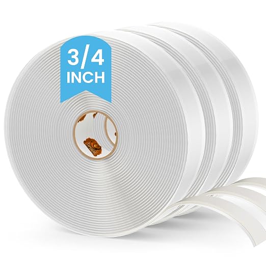 Butyl Tape White, 3/4" x 30' x 1/8" RV Roof Sealant Plumbers Putty Tape by TAPEBEAR