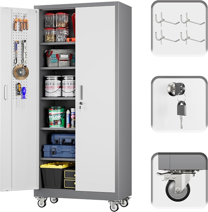 71" H×32" W×16" D Garage Storage Cabinet - Image 9