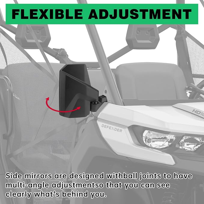 Defender Side Mirrors, The Spring Back Feature Allows Easy Reset After Fold - Image 8