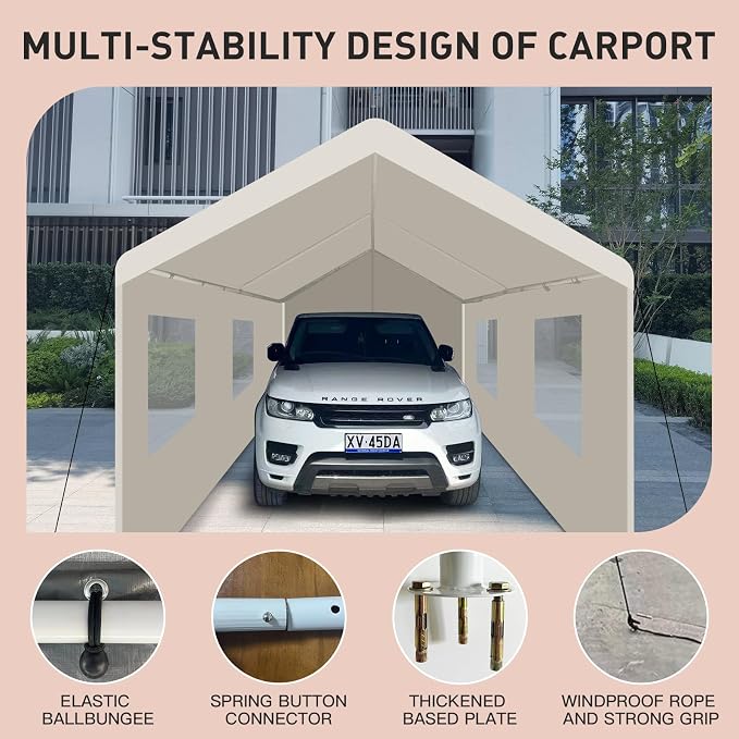 Car Canopy Portable Garage Duty Carport - Image 3