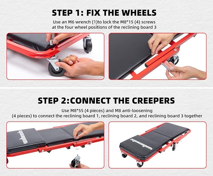 Mechanic Creeper 36 Inches 2-in-1 Z Seat - Image 5