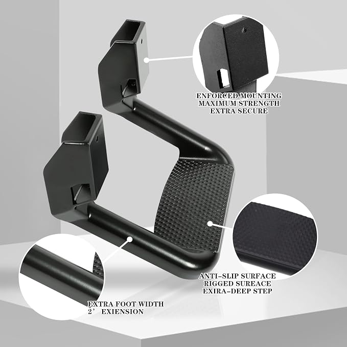 RULLINE Black Powder Coated Truck Side Step Set - Image 3