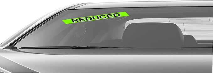 Ez-line Vinyl Windshield Stickers 3 Dozen 15 Inch Chartreuse Slogan Dealership - Image 2
