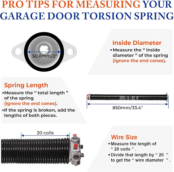 Pair of 2" Garage Door Torsion Springs - Image 4