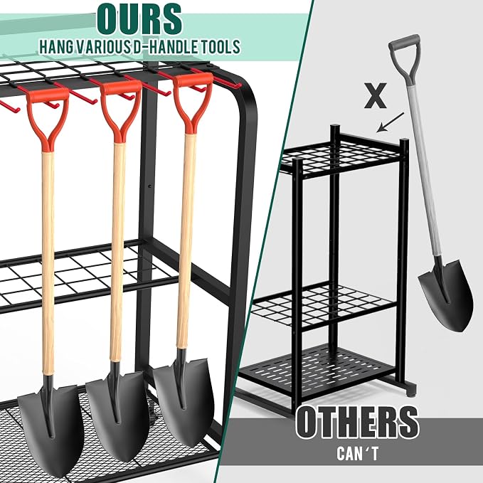 Trieez Garden Tool Organizer for Garage, Yard Tool Organizer - Image 3