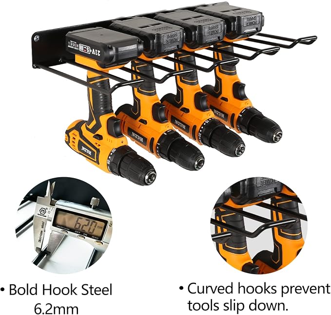 Power Tool Organizer for Garage Organization, Drill Holder Wall Mount for Tool - Image 4