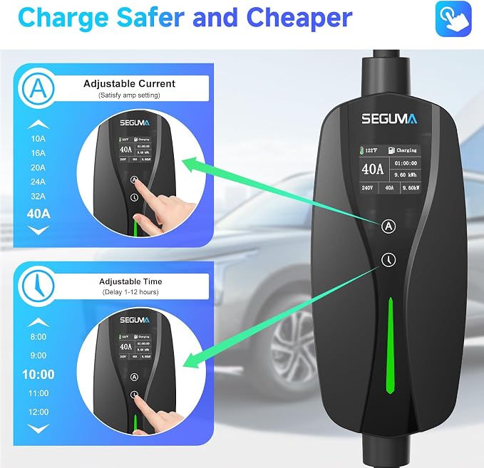 Level 2 EV Charger, 40Amp Electric Car Chargers 25FT Cable - Image 3