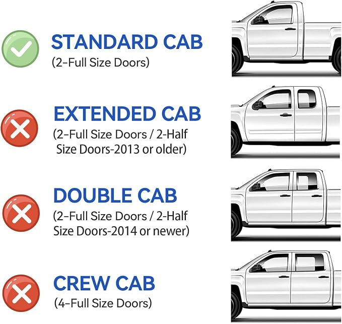 Window Visors Rain Guards for 1997-2003 Ford F150 Standard Cab, Out-Channel - Image 2