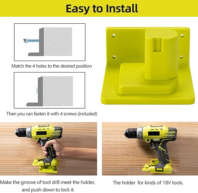 5Pcs Tool Mount Holder Plastic Electric Tool Battery Dock Compatible - Image 5