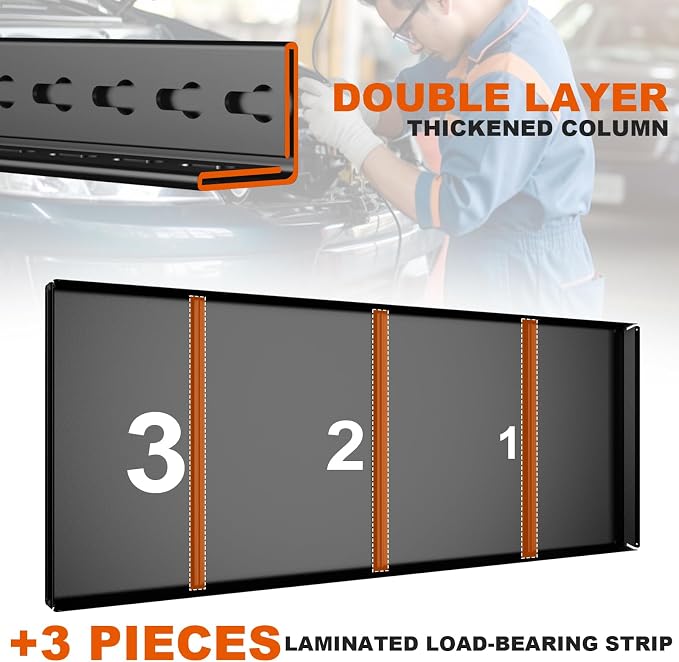 Heavy Duty Shelving, 5-Tier Metal Storage Shelves, Metal Shelves - Image 4