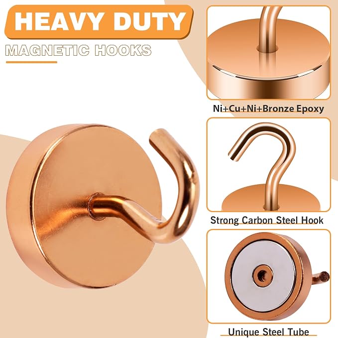 Neosmuk Magnetic Hooks, Cruise Ship Essentials, 80lb+ Heavy Duty Magnetic Hooks - Image 5