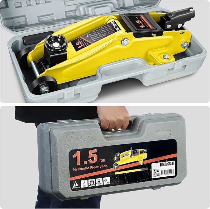 DNA MOTORING Low Profile Hydraulic Trolley Service/Floor Jack, 1.5 Ton Capacity - Image 7