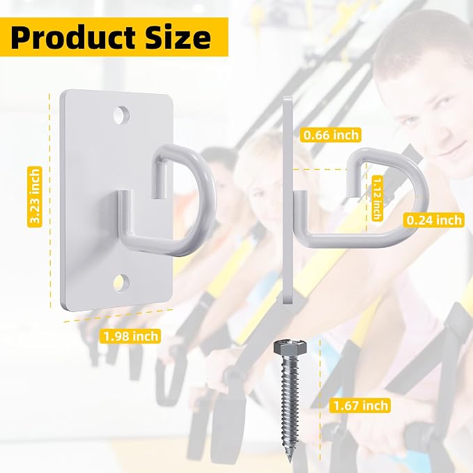 Resistance Band Wall Anchors System, Wall Mount Workout Anchors - Image 2