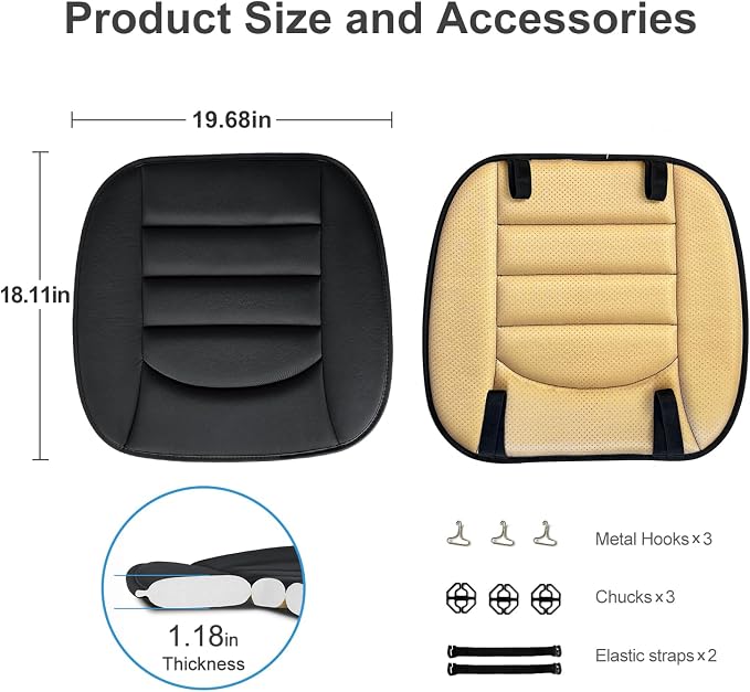 Car Seat Cushion Chair Cushions, 1.2in Memory Foam Pressure Relief Seat Cushion - Image 2